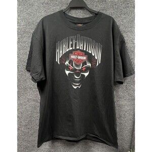 Harley Davidson Motorcycles 2014 Shirt Mens XL All Over Graphic Canada Hanes Tag